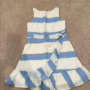 Janie and Jack Blue, White, and Yellow Striped Dress